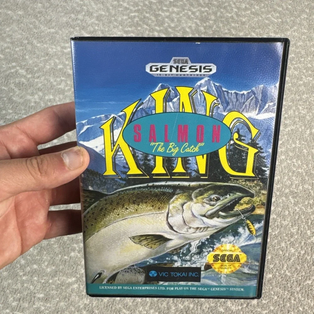 King‎ Salmon: The Big Catch (Sega Genesis, 1993) No Manual TESTED!